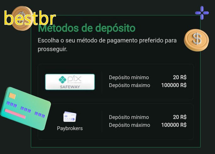 O cassino bestbrbet oferece uma grande variedade de métodos de pagamento